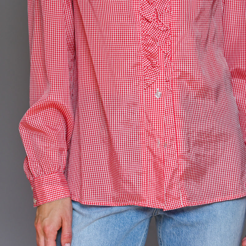 VINTAGE Pykettes Gingham Button Down Top