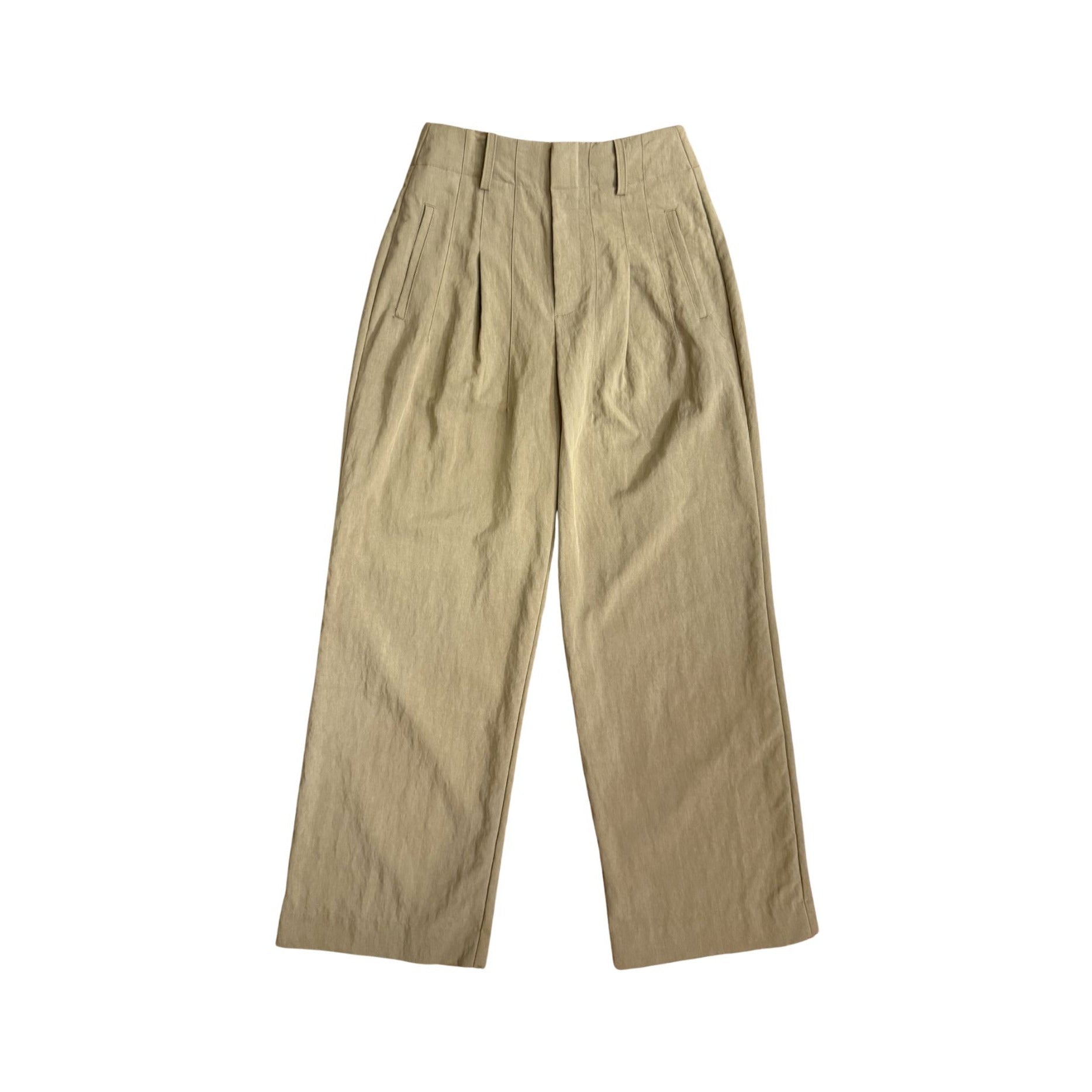 BANANA REPUBLIC Khaki Green Reissue Pleat Pant NWT $150 Sz 0
