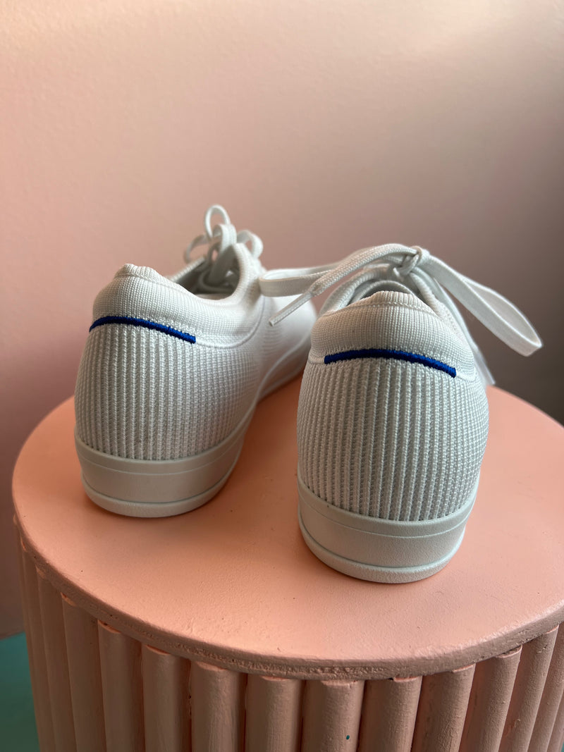 ROTHY’S Bright White The Lace Up Sneaker New in Box 8