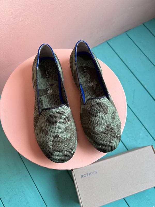 ROTHY’S The Kids Loafer Olive Camo Green 4