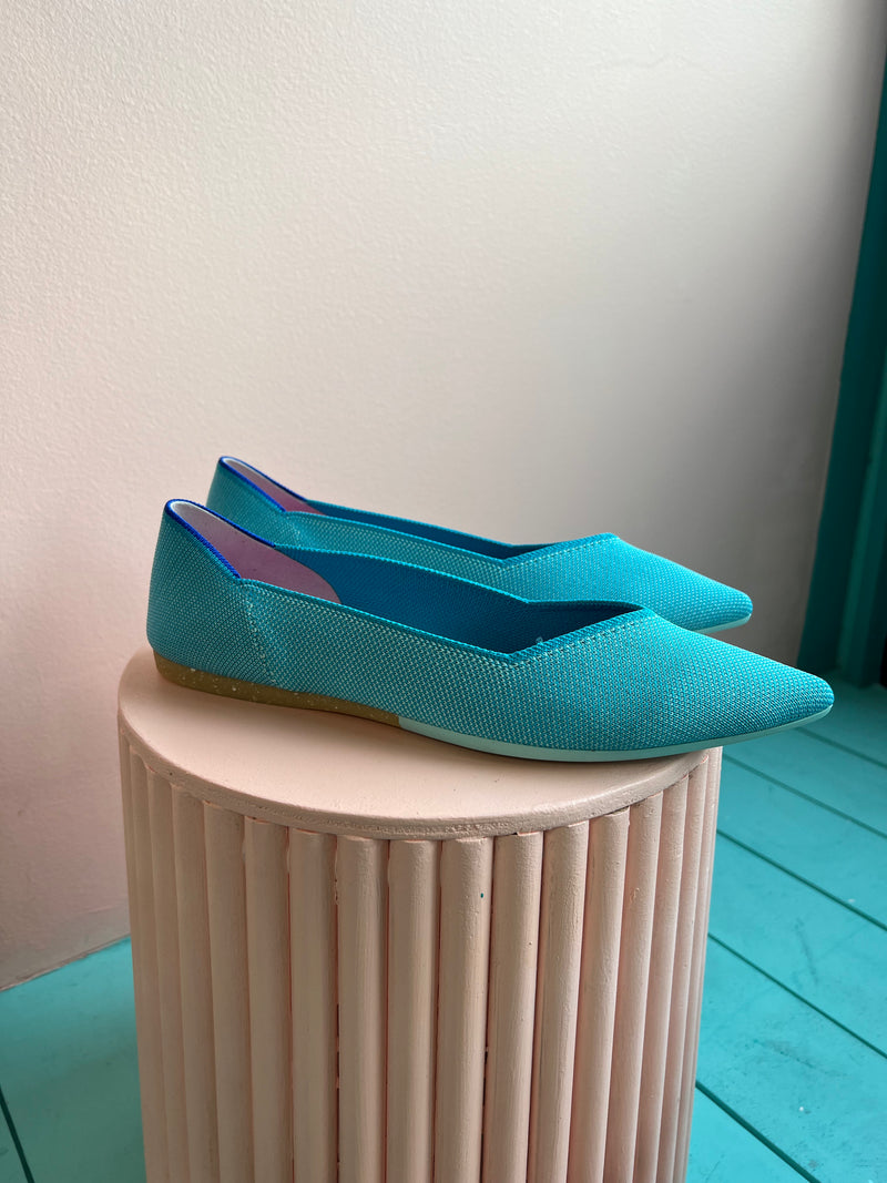 ROTHY’S Island Blue The Point Flats New In Box 10.5