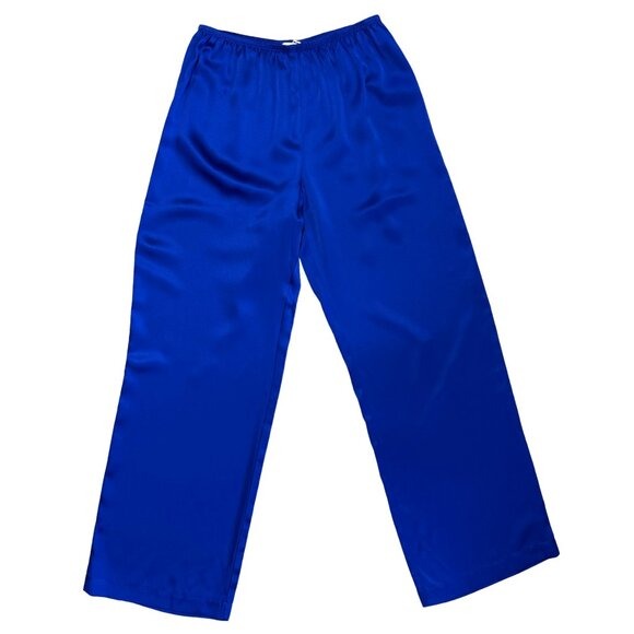 DONNI. The Silk Simple Pant Azure Blue $364 NWT Small