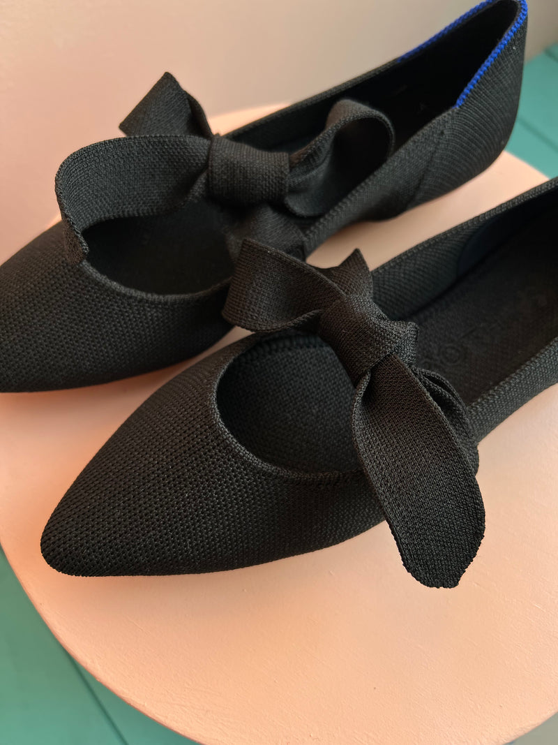 ROTHY’S The Mary Jane Pointed Toe Black Flats New 6.5