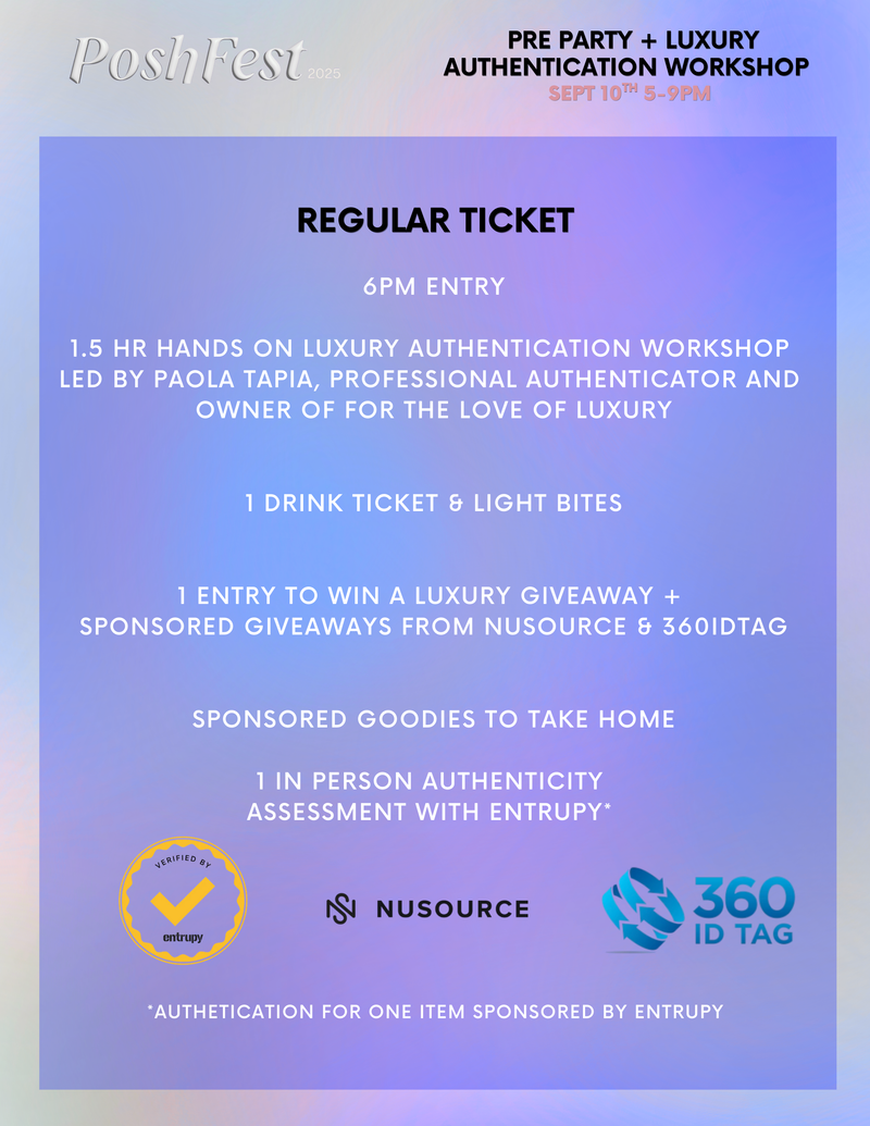 POSHFEST EVE PARTY + LUXURY AUTHENTICATION WORKSHOP 9/10/25 SAN JOSE
