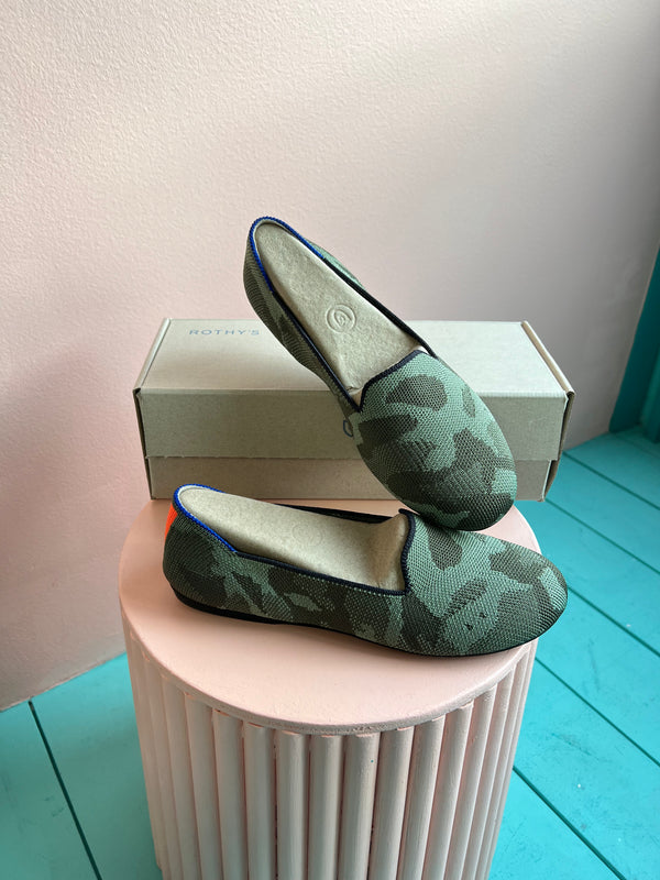 ROTHY’S The Kids Loafer Olive Camo Green 4