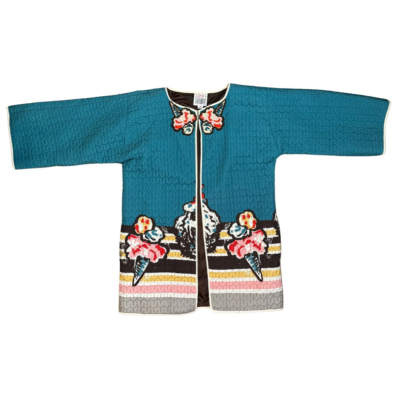 VERY VOLLBRACH Vintage Quilted Ice Cream Cone Novelty Jacket EUC M