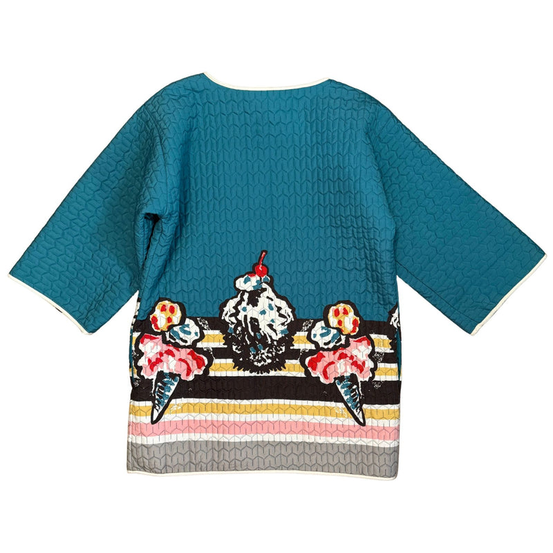 VERY VOLLBRACH Vintage Quilted Ice Cream Cone Novelty Jacket EUC M