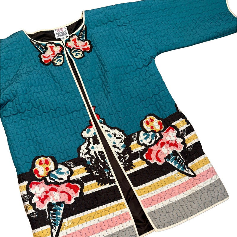 VERY VOLLBRACH Vintage Quilted Ice Cream Cone Novelty Jacket EUC M