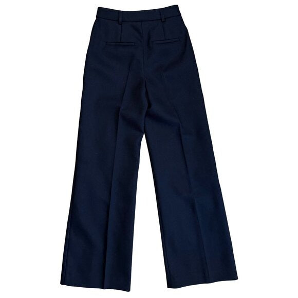 737. SEZANE Matheo Navy Dark Blue Trouser $175 NWT Sz 4