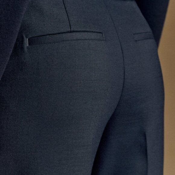 737. SEZANE Matheo Navy Dark Blue Trouser $175 NWT Sz 4