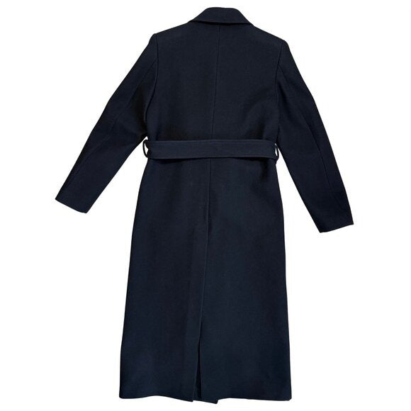 G. Label GWYN by Goop Emilia Black Cashmere Wool Full Coat $1195 NWOT Sz 4