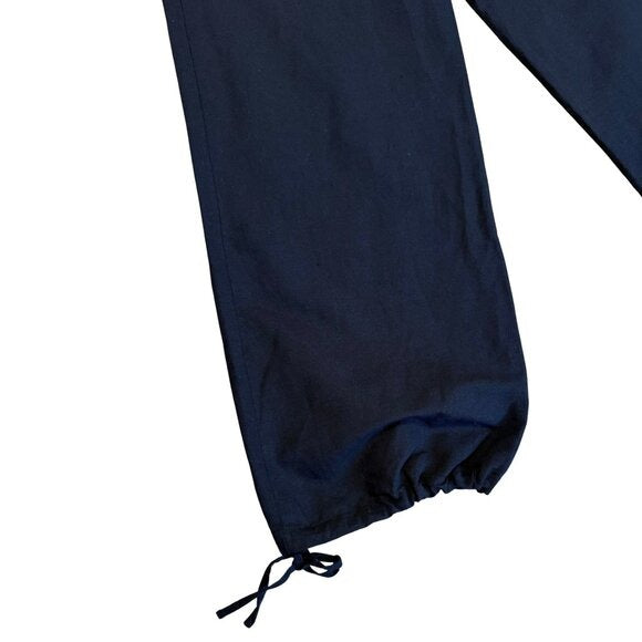 ALIGNE Black Cotton Tie Bottom Wide Leg Pants $145 EUC Sz 4
