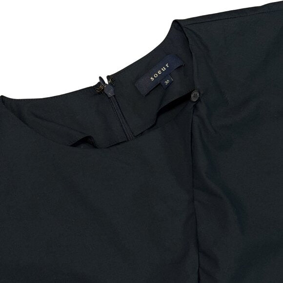 Soeur Embrun Midnight Blue Blouse Cotton $295 EUC Sz 36