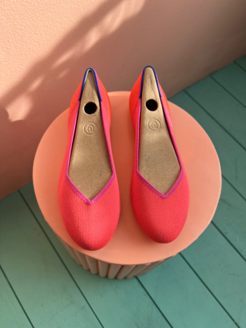 ROTHY’S Tropical Pink The Flat Round Toe New in Box Shoes 6.5