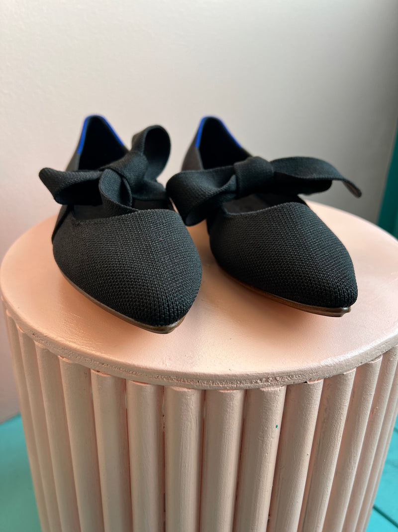 ROTHY’S The Mary Jane Pointed Toe Black Flats New 6.5