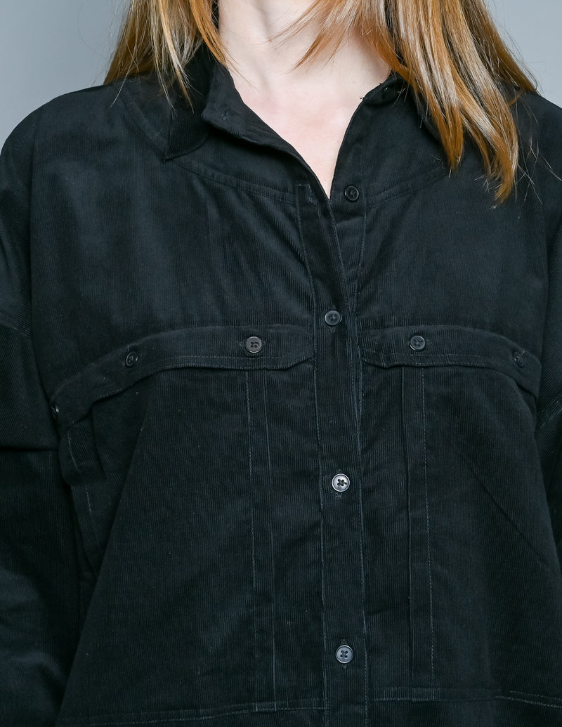 SUZIE KONDI Utility Jumpsuit in Black Corduroy NWT (XS)