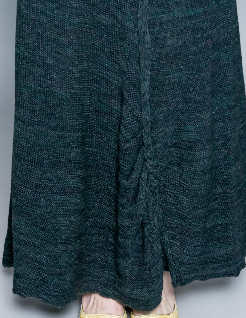 SKIF Wool Cotton Blend Knit Maxi Dress