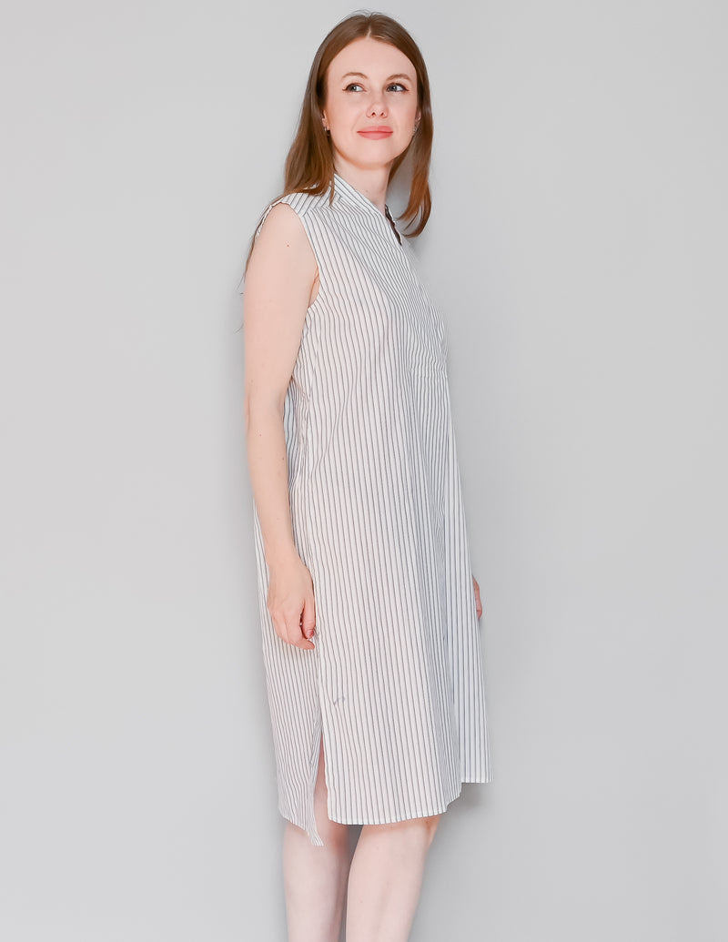 SHUTTLE NOTES Japanese Textile Striped Shirtdress