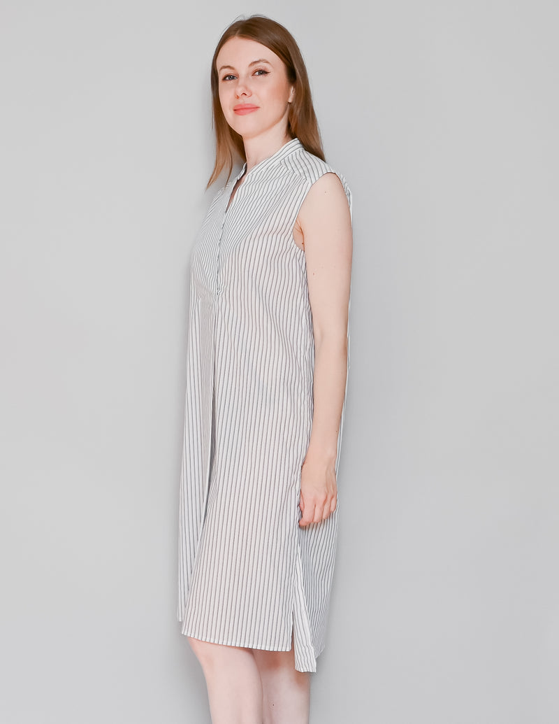 SHUTTLE NOTES Japanese Textile Striped Shirtdress