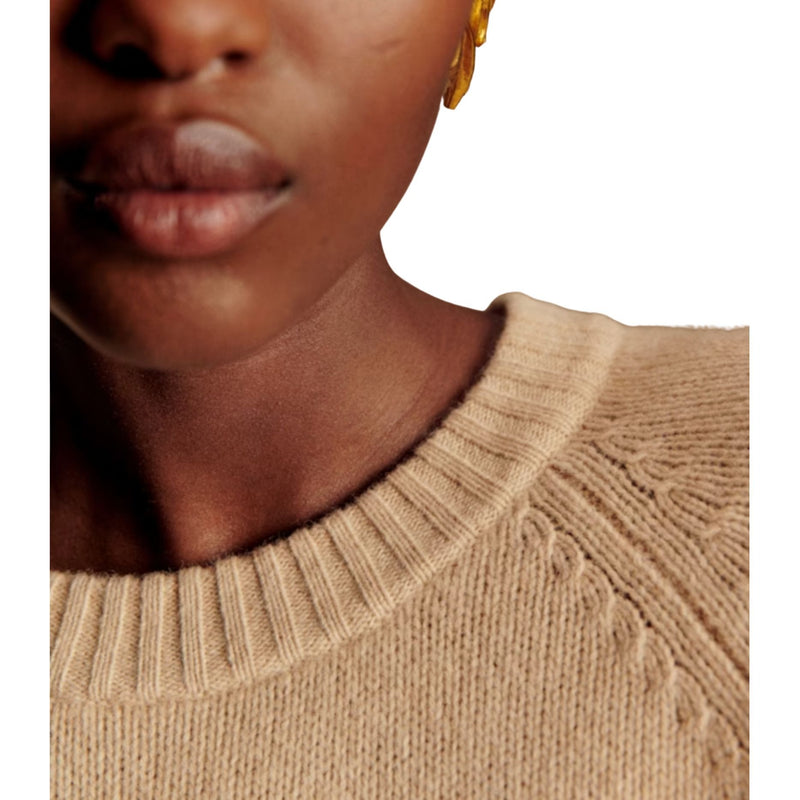 SEZANE Jason Jumper Natural Beige Yak Wool Sweater $210 Like New M