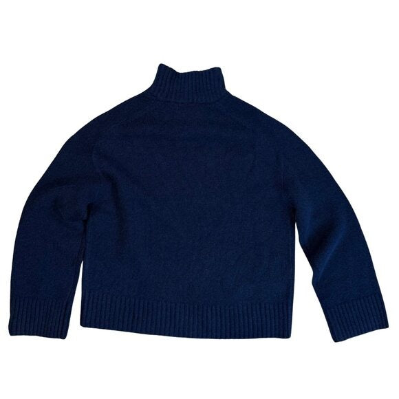 SEZANE Lauren Pull Over Marine Dark Blue Sweater Yak Wool NWT Medium