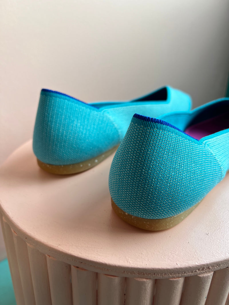 ROTHY’S Island Blue The Point Flats New In Box 10.5