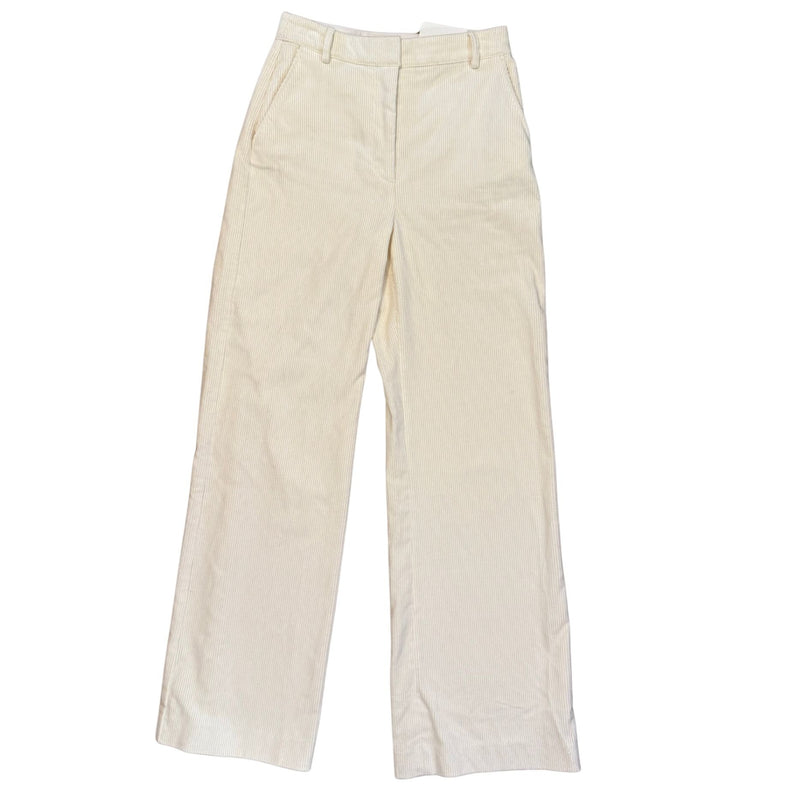 SEZANE Matheo Trousers Velvet Cord Ecru Cream Pants $175 NWT Sz 36