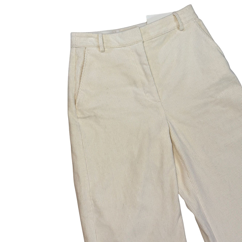 SEZANE Matheo Trousers Velvet Cord Ecru Cream Pants $175 NWT Sz 36