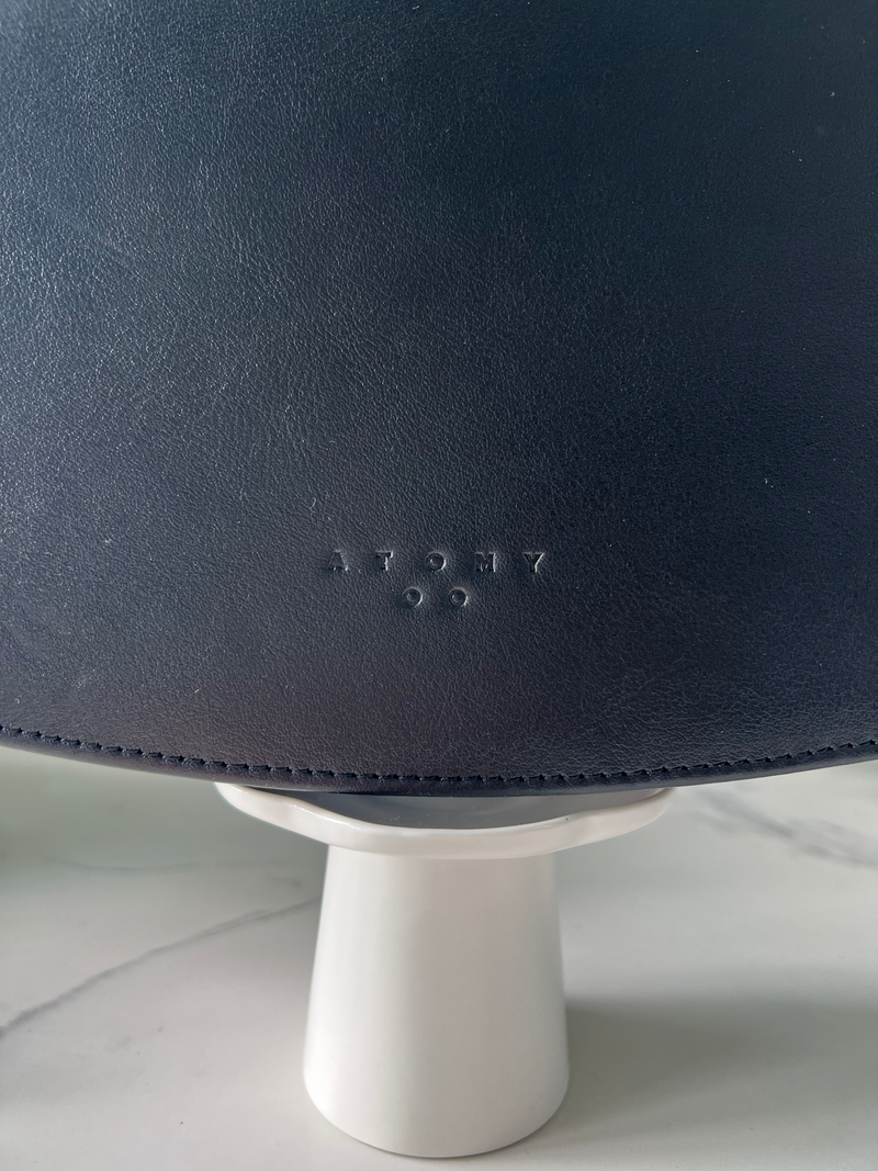 ATOMY STUDIOS OO Atom Arc Bag Black Leather Gold Tone Hardware