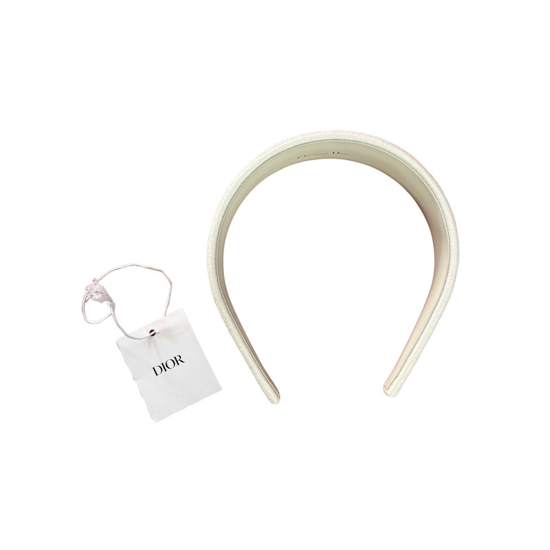 Dior Oblique Dior Band Headband Gold White NEW $570 OS – Fashion
