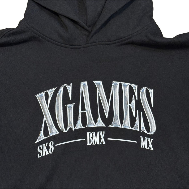 X GAMES Russel Athletics Official Merch Black Chrome Graphic Hoodie NWOT Large