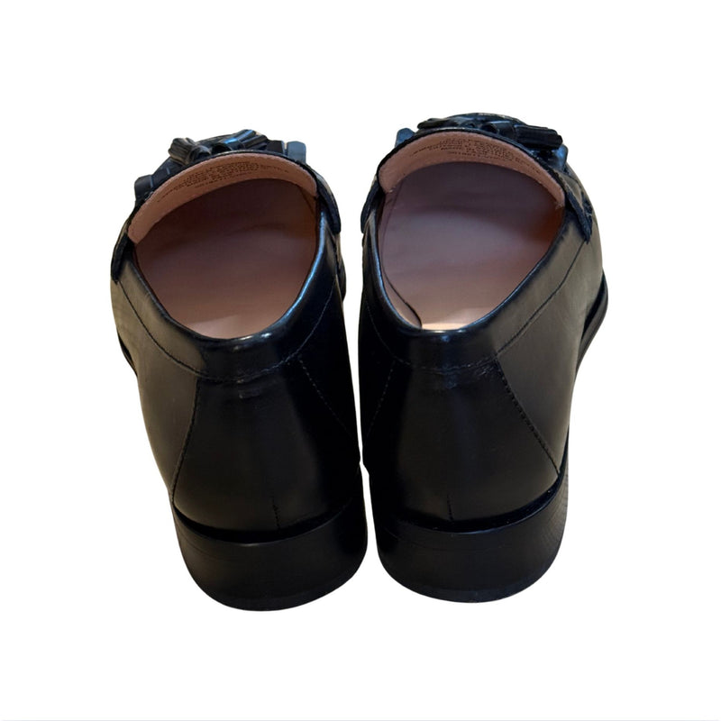 J. CREW Maison Tassel Loafers Leather Black $278 EUC 6.5