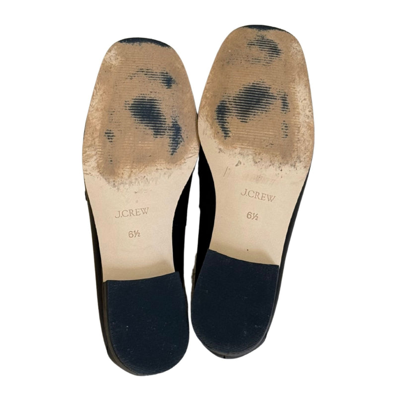 J. CREW Maison Tassel Loafers Leather Black $278 EUC 6.5