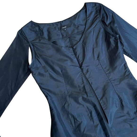 ESANT Cecil Long Black Blazer $1309 EUC Sz Medium