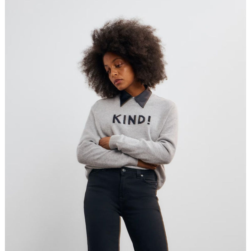 M&S x Bella Freud Grey Cashmere 'Kind' Jumper Sweater $185 NWT M