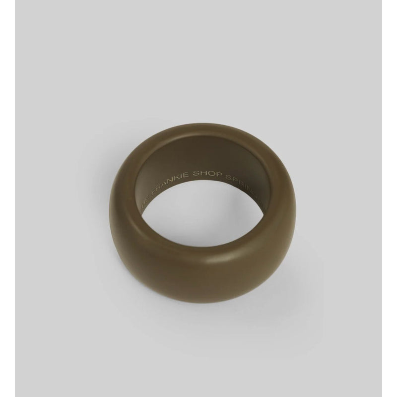 THE FRANKIE SHOP Matte Bangle Moss Green $133 EUC