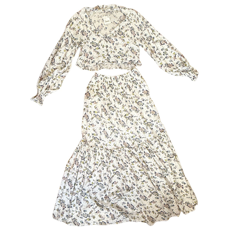 FREE PEOPLE Secret Garden Maxi Skirt Set $168 NWT XS