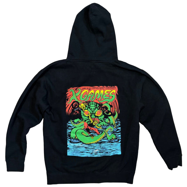 XGAMES Ventura 2024 Black Graphic Hoodie Sweater EUC L