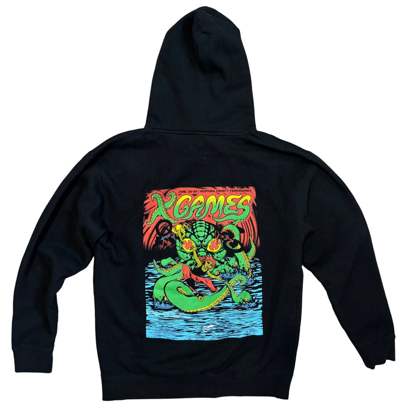 XGAMES Ventura 2024 Black Graphic Hoodie Sweater EUC L