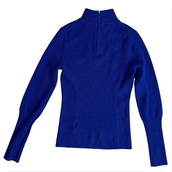 NO NAME Blue Cashmere Turtleneck Sweater $399 EUC Small