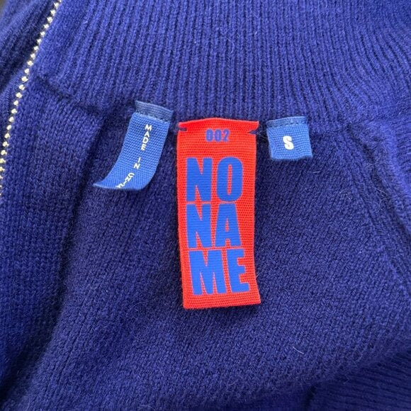 NO NAME Blue Cashmere Turtleneck Sweater $399 EUC Small