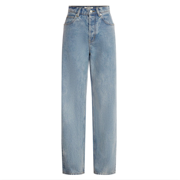 VENROY V Front Denim Light Blue Jean $180 NWT XS