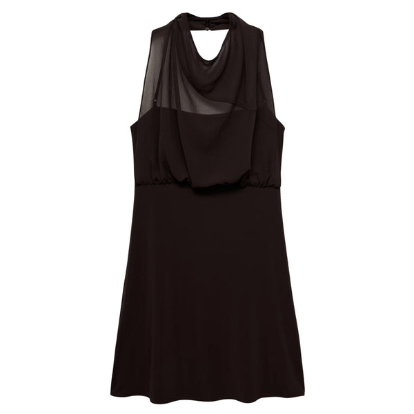 MANGO MNG x SUPRIYA LELE Puffy Mini Dress Draped Neck $140 EUC S