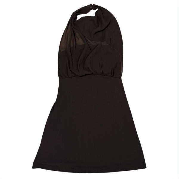 MANGO MNG x SUPRIYA LELE Puffy Mini Dress Draped Neck $140 EUC S