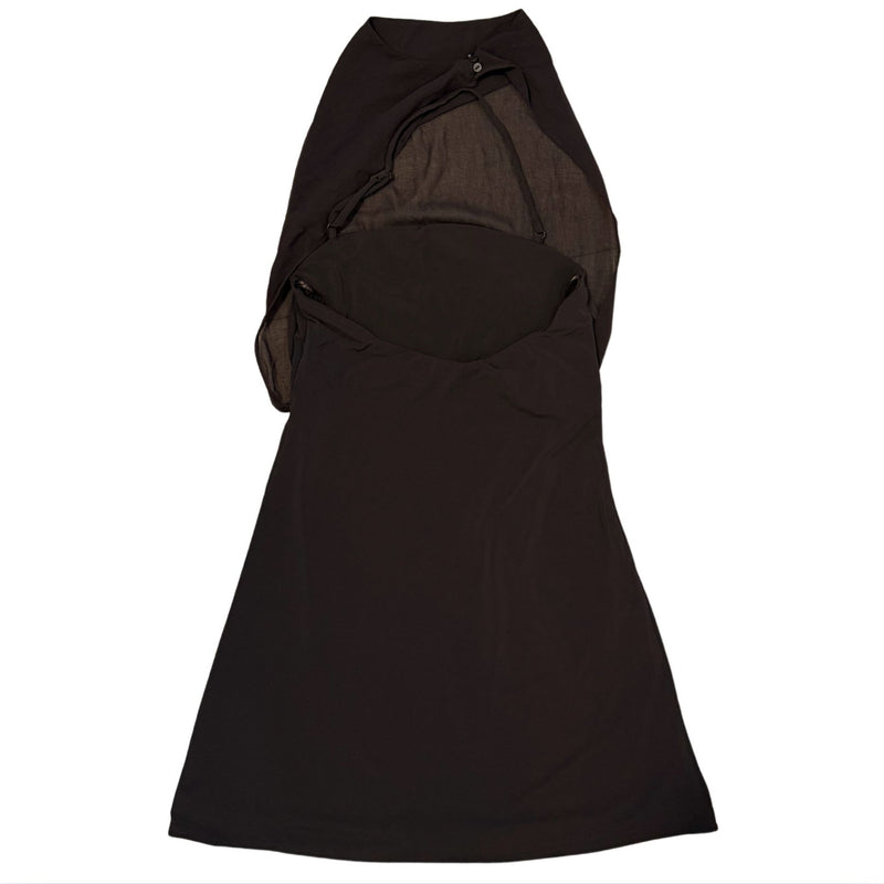 MANGO MNG x SUPRIYA LELE Puffy Mini Dress Draped Neck $140 EUC S