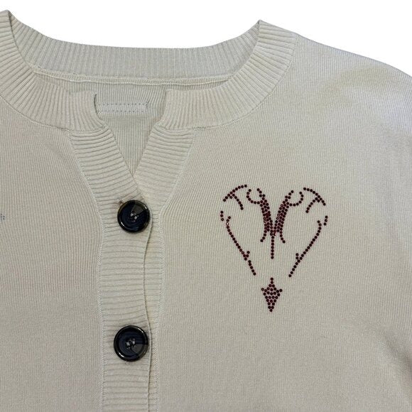 RVEAN STUDIO Spade Diamond Heart Club Cardigan Small