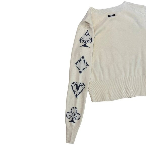RVEAN STUDIO Spade Diamond Heart Club Cardigan Small