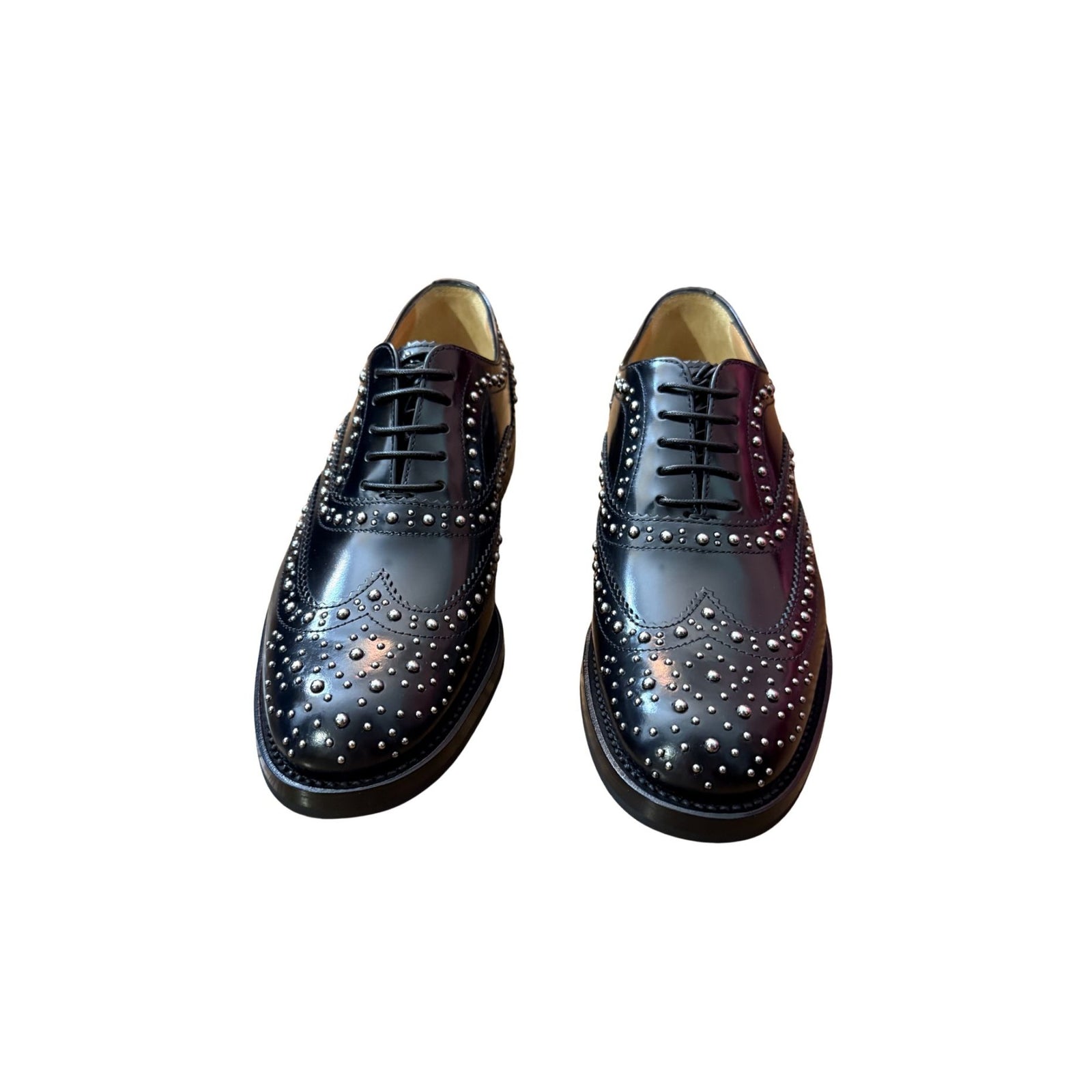 Church's Burwood Met. Polished Binder Oxford Brogue Studs NWOB