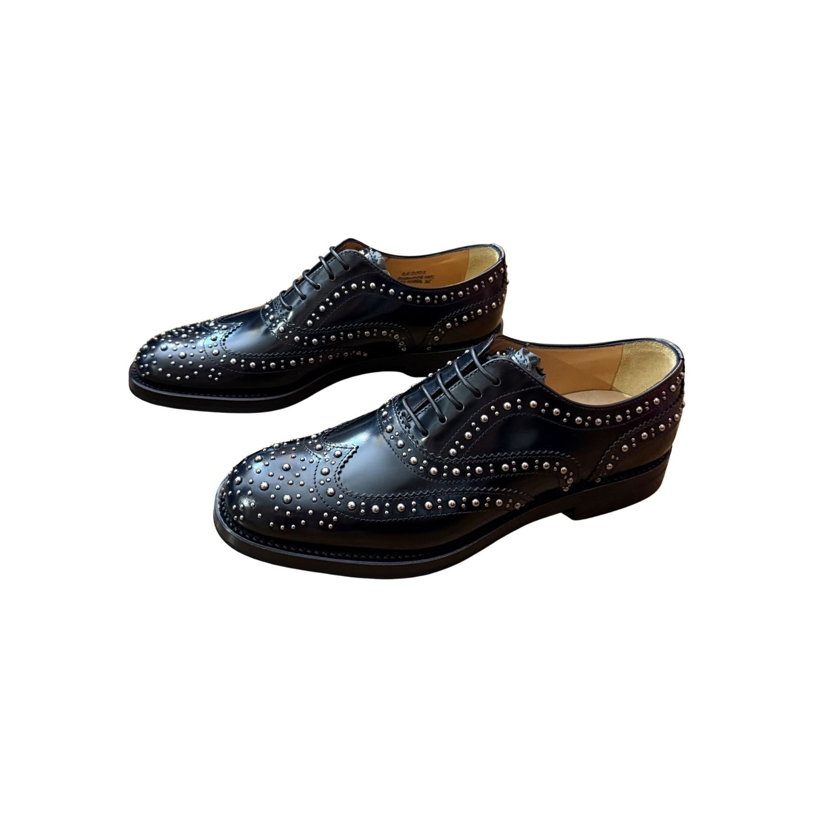 Church's Burwood Met. Polished Binder Oxford Brogue Studs NWOB