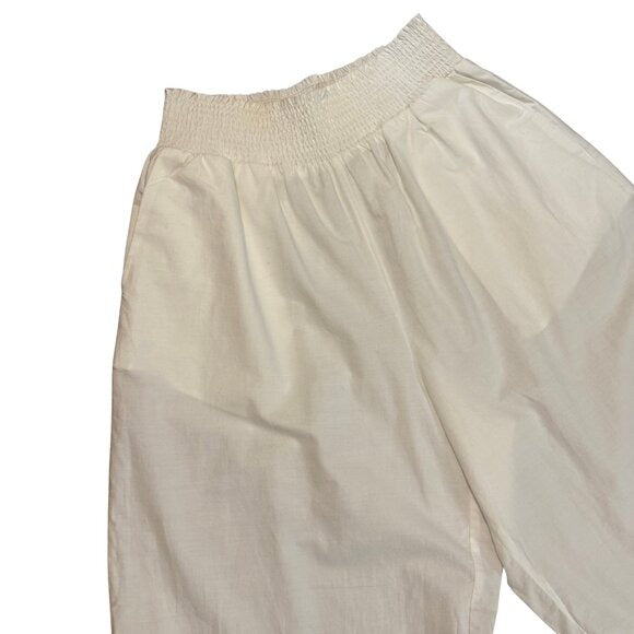 RAILS White Wide Leg Lightweight Lace Trim Henrik Pant $198 LIKE NEW Small